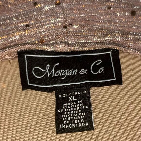 MORGAN & CO Ruched Cutout Sequin Minidress In Rose Gold Size XL NEW - Picture 12 of 15